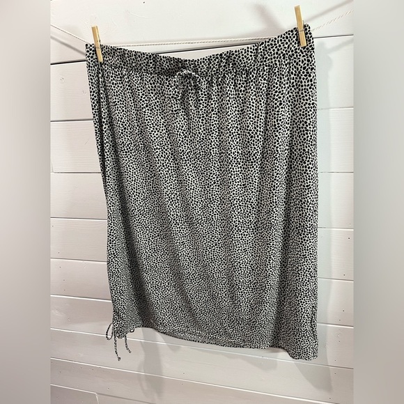 Ari & Clo Animal Print Drawstring Midi Skirt Size 22 - Picture 4 of 10